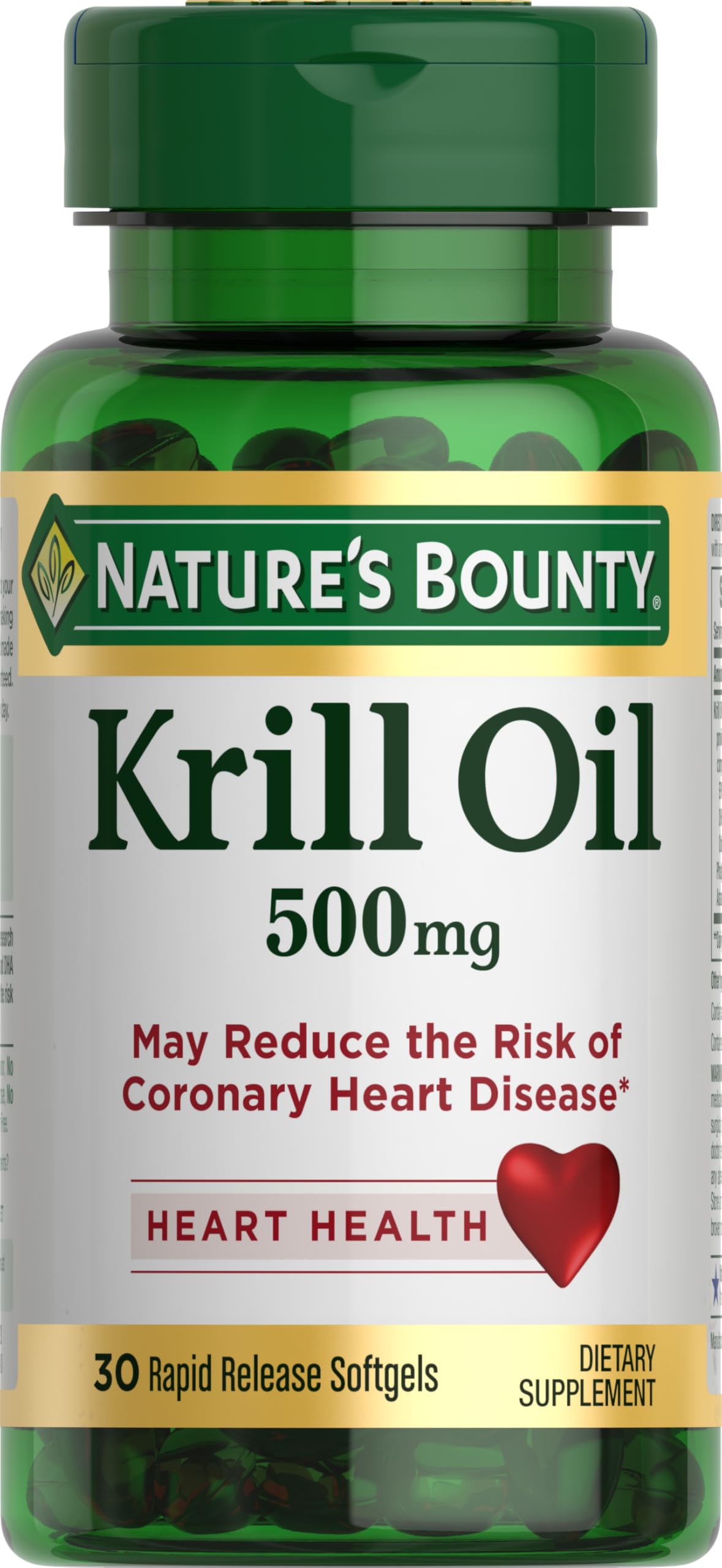 Nature's Bounty Aceite de krill, cápsulas de liberación rápida para absorción superior