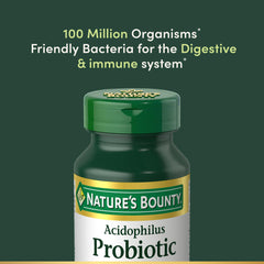 Nature's Bounty Acidophilus LA-14 ingredients label for transparency