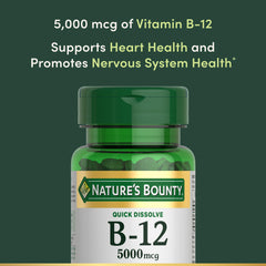 Nature's Bounty B12 cherry flavor tablets ready to take