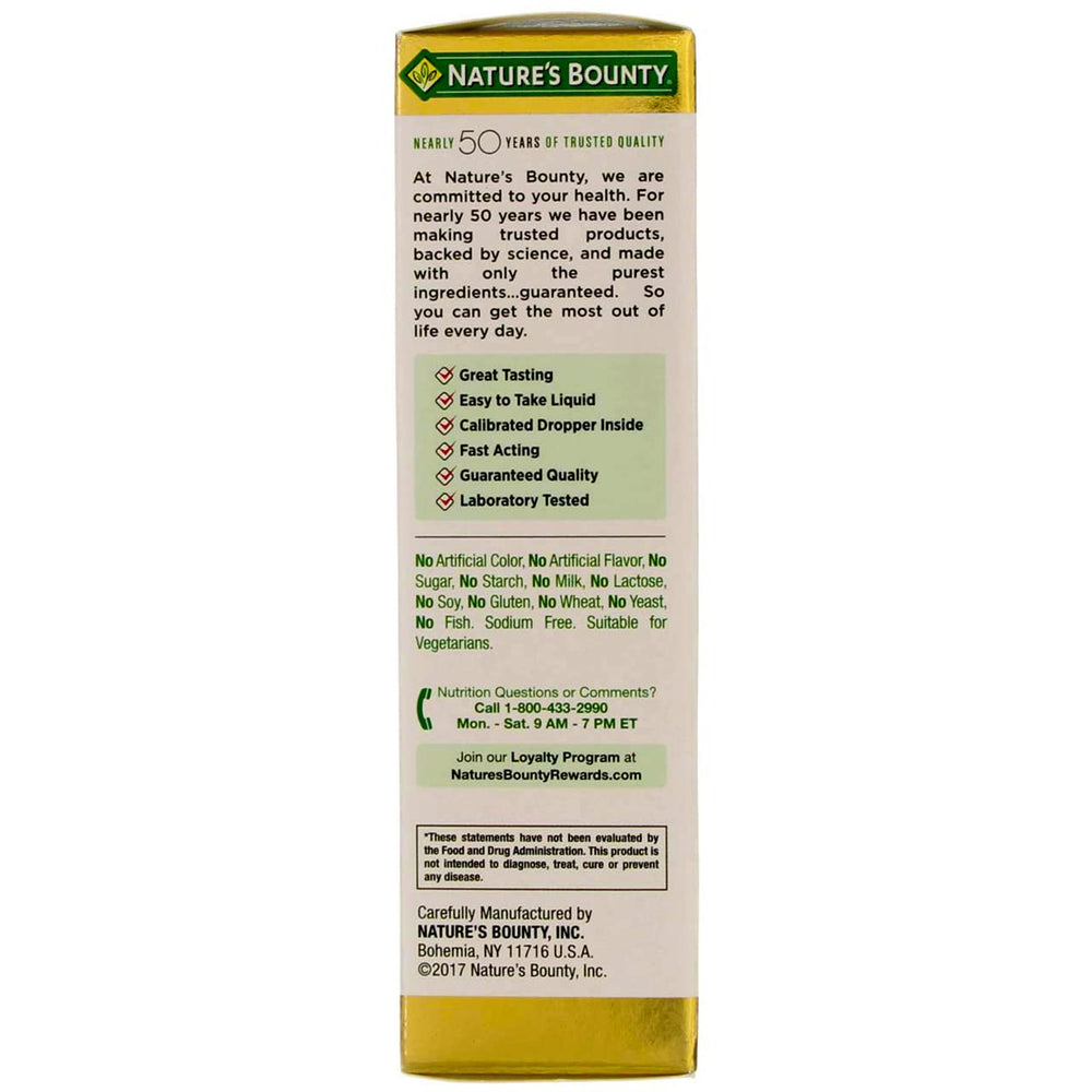 Nature's Bounty B-12 sublingual liquid dropper with berry flavor