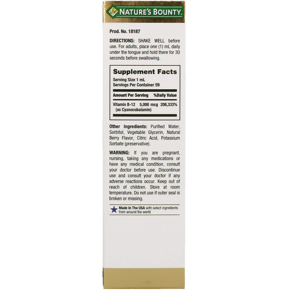 Nature's Bounty B-12 tablets vegetarian pack highlighting DNA renewal support