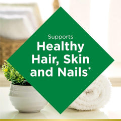 Nature's Bounty Biotin softgels ready for daily use and beauty support.