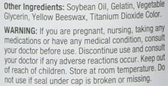Strawberry flavor label on Biotin 5000 mcg bottle for easy daily use