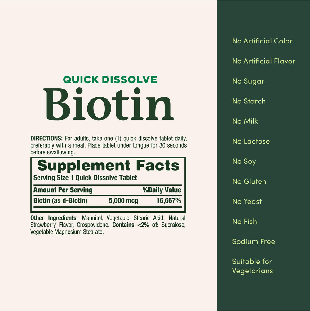 Nature's Bounty Biotin packaging variation image emphasizes consistent quality.