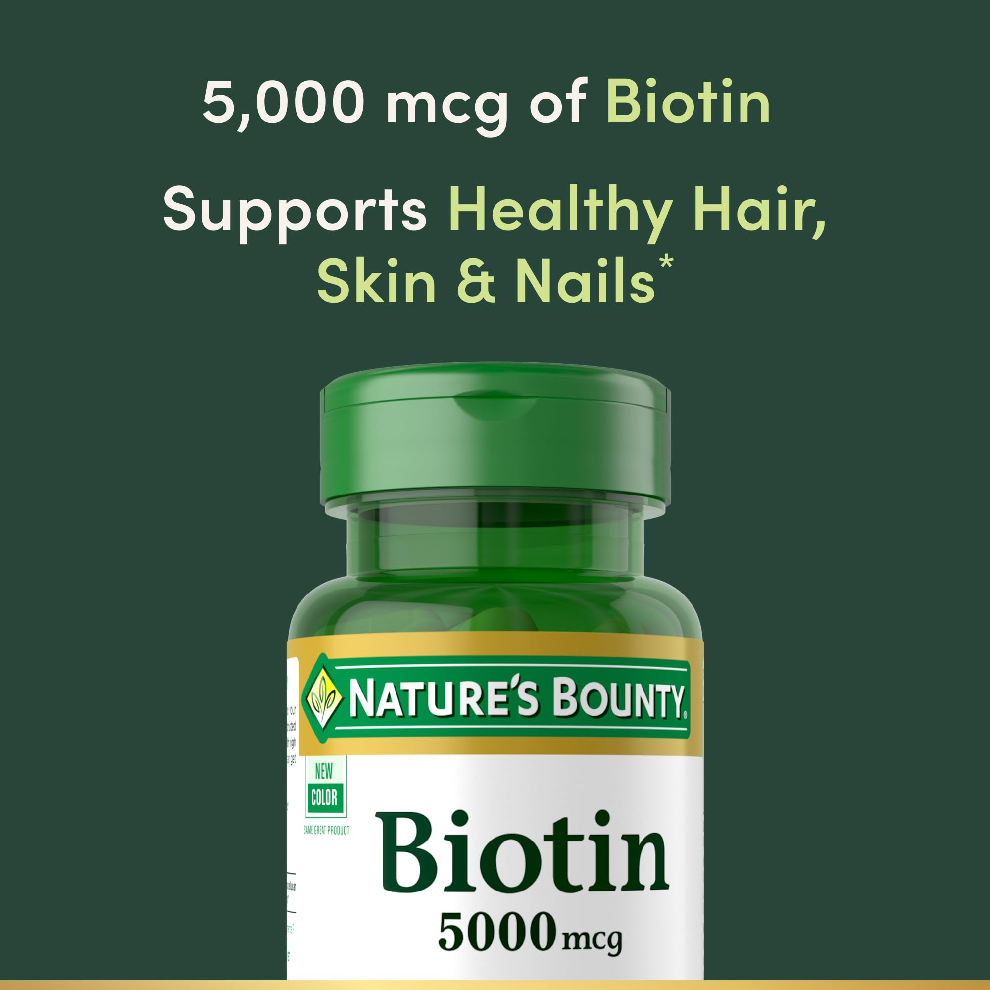 Nature's Bounty Biotin skin-nails focus promotes healthy skin and nails