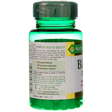 Nature's Bounty Biotin bottle and pack showing two-bottle setup.