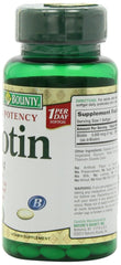 Cápsulas suaves Nature's Bounty Biotina 5000mcg, fáciles de tragar durante la rutina.