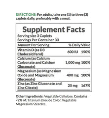 Nature's Bounty bone support caplets emphasizes joint comfort and durable skeleton health