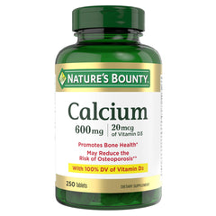 Nature's Bounty Calcium D3 bottle front showing bone-supporting calcium and vitamin D
