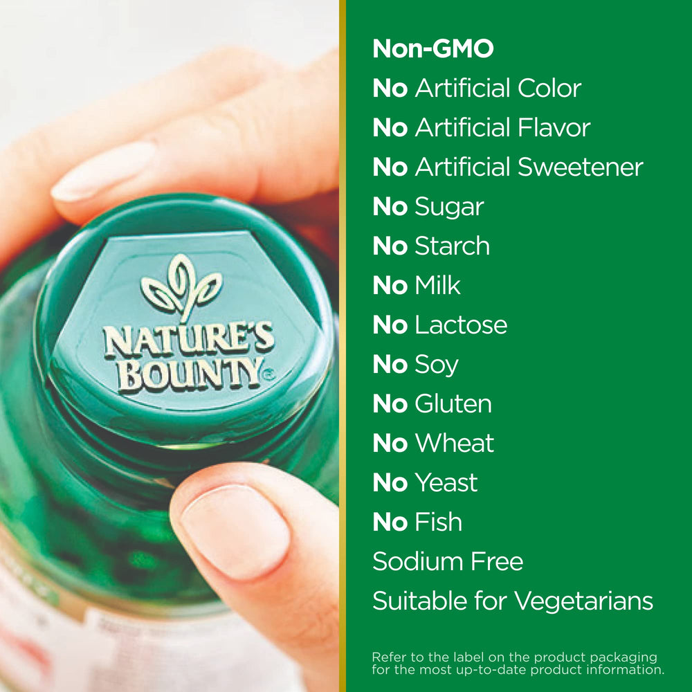 Nature's Bounty Chromium Picolinate bottle with 50 tablets, convenient daily mineral supplement.