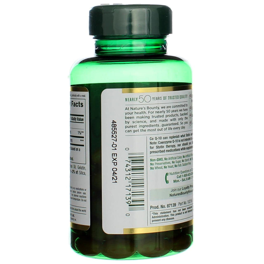In-store display shows Nature's Bounty CoQ10 200 mg on shelf