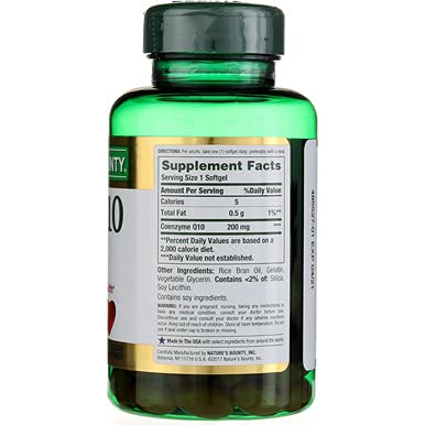 Nature's Bounty CoQ10 200 mg energy visual suggesting vitality