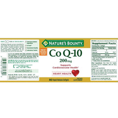 Nature's Bounty CoQ10 softgels pour scene for convenient daily intake and wellness.