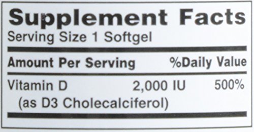 Nature's Bounty D 2000 IU softgels hands holding bottle suggests easy daily use.