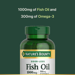 Nature's Bounty bottle label highlights EPA and DHA omega-3 fatty acids