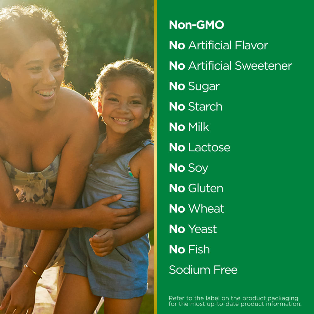 Close-up of Nature's Bounty flaxseed oil label shows gluten-free, cold-pressed formulation.
