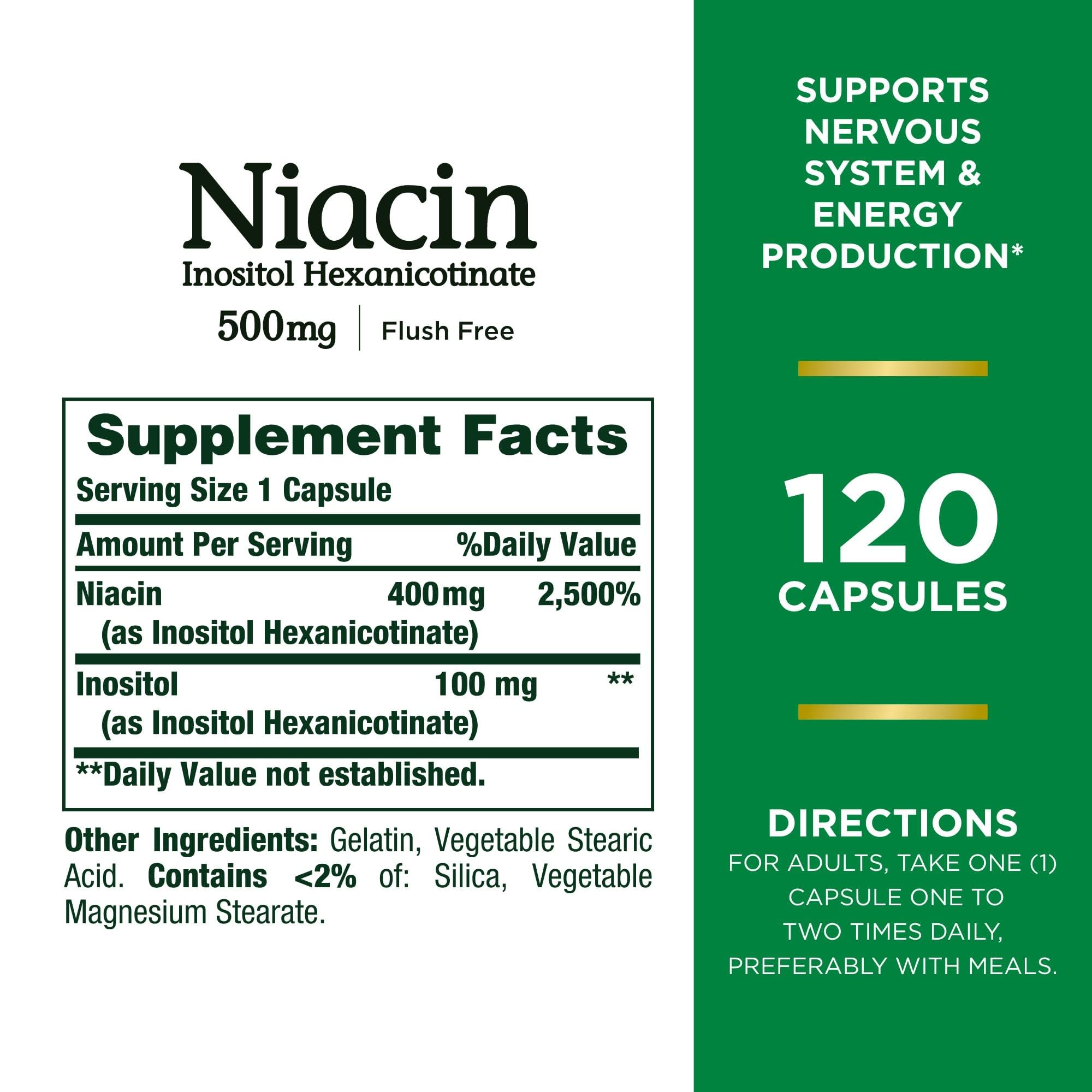 Nature's Bounty Niacin Flush Free 500 mg bundle from Maven Gifts shown as a trio.
