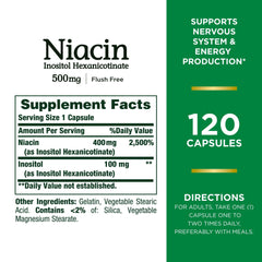 Nature's Bounty Niacin Flush Free 500 mg bundle from Maven Gifts shown as a trio.
