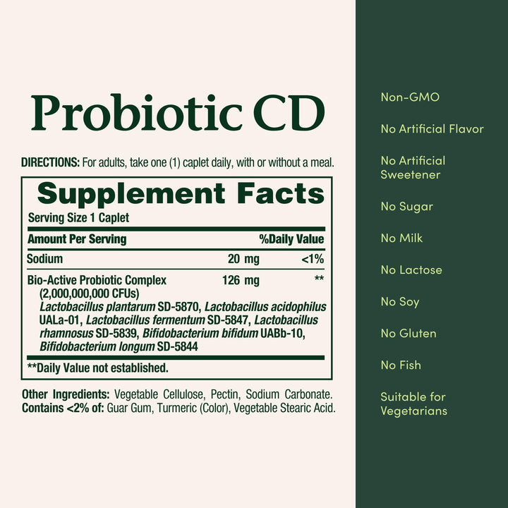Nature's Bounty probiotic vegetarian-friendly badge for vegetarian diets.