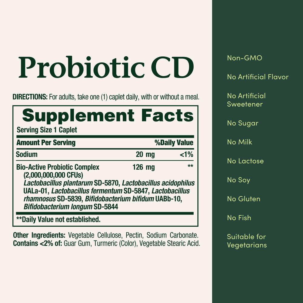 Nature's Bounty probiotic vegetarian-friendly badge for vegetarian diets.