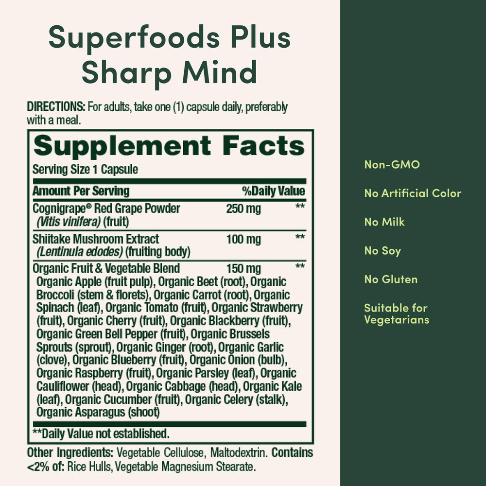 Nature's Bounty Sharp Mind pour shot suggesting quick daily intake