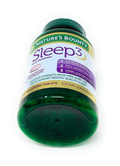 Nature's Bounty Sleep3 ingredients blend closeup featuring chamomile and lavender.