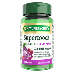 Nature's Bounty Sharp Mind bottle for daily brain health support and focus