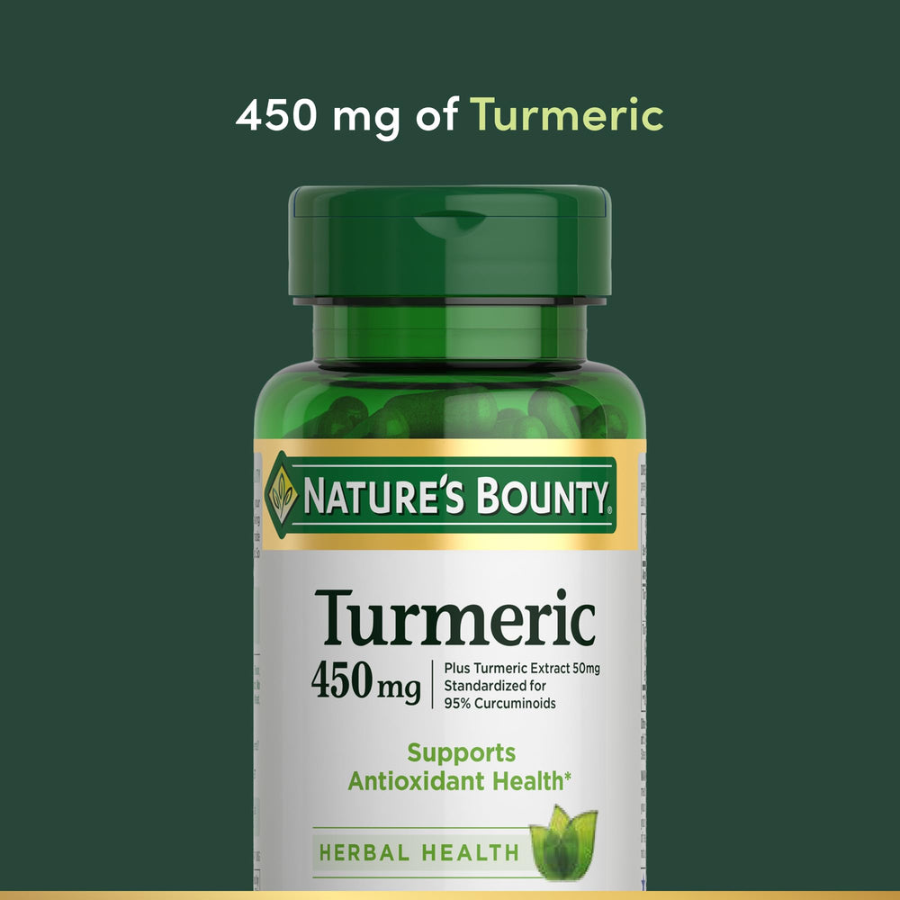 Label details emphasize curcuminoids and plant-based antioxidants from turmeric.