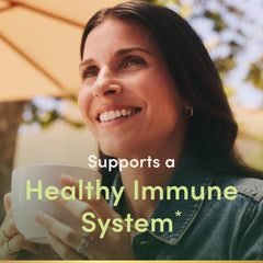 Nature's Bounty Vitamin C bottle back shows supplement facts and purity features.