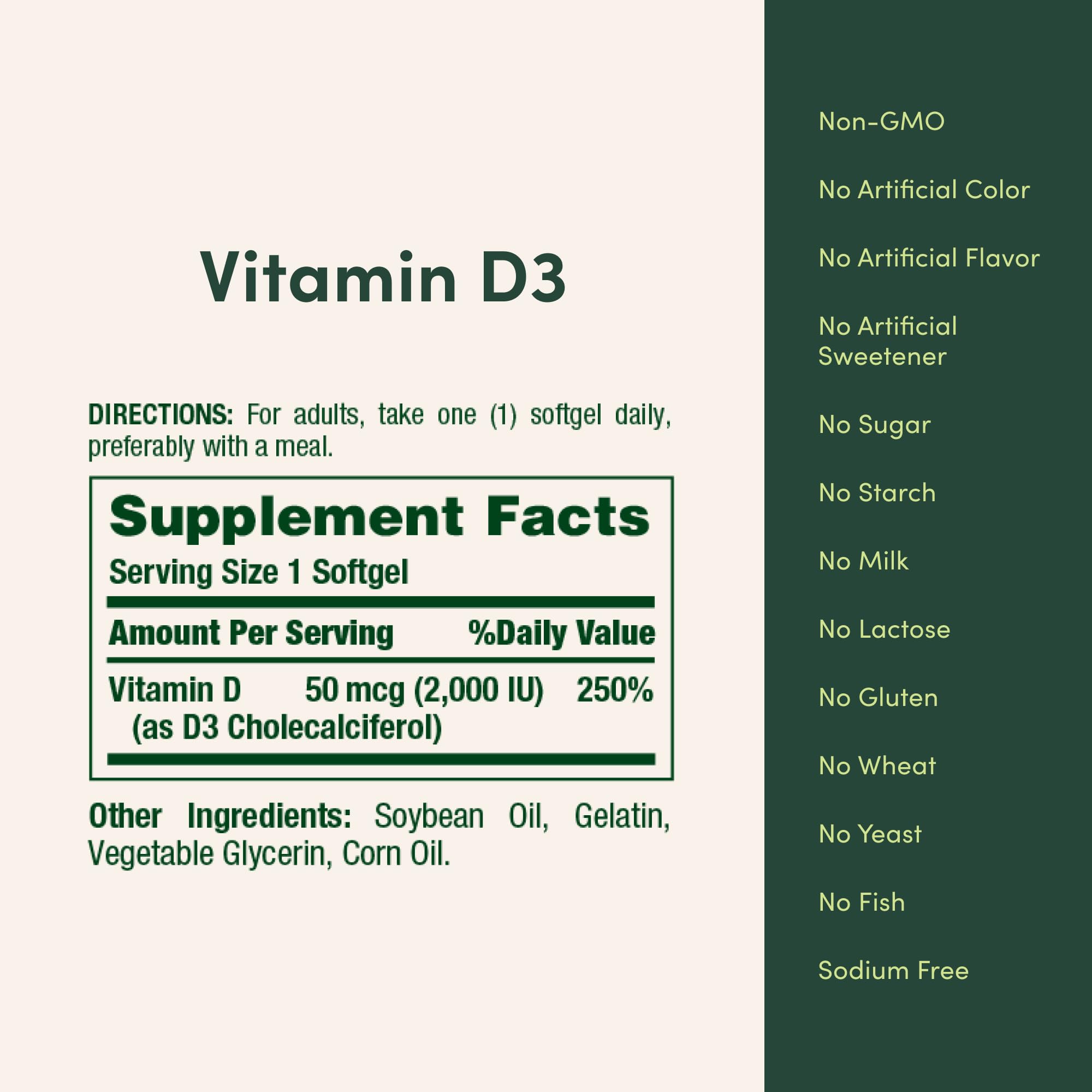 Nature's Bounty Vitamin D3 bottle multi-pack demonstrates convenient daily supplementation.