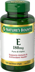 Nature's Bounty Vitamin E 400 IU softgels bottle for daily immune support and antioxidant routine