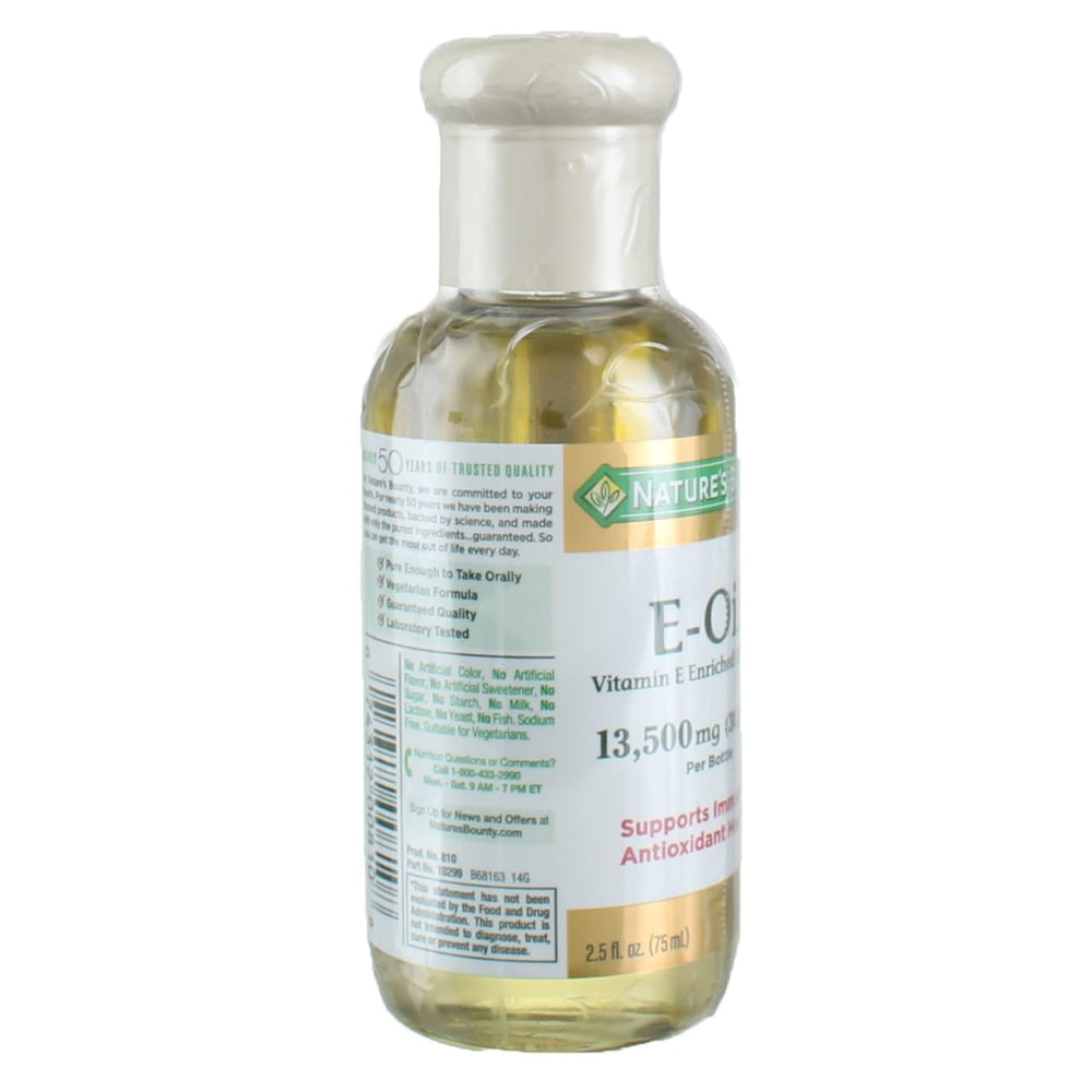 Nature's Bounty Vitamin E-Oil pack of 3 emphasizes value and convenience