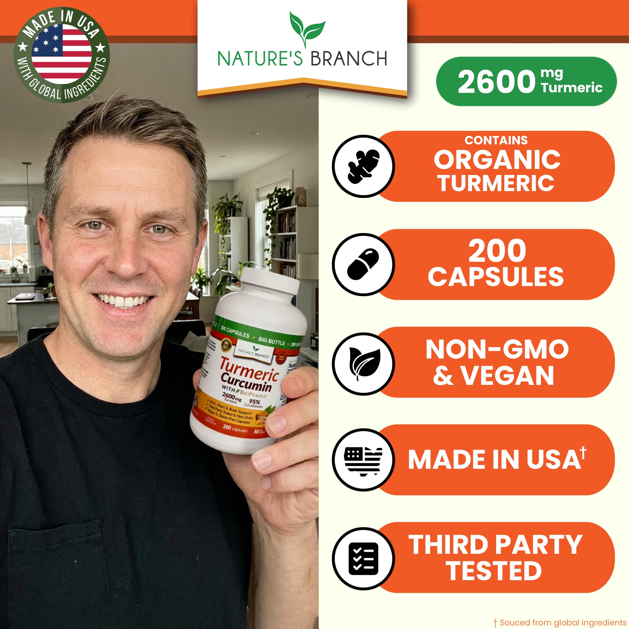 Nature's Branch BioPerine Black Pepper Extract bottle boosts absorption