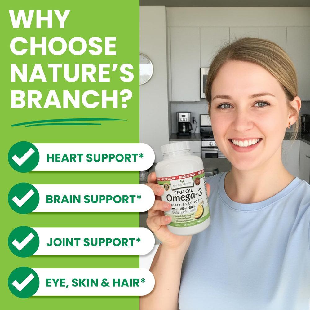 Nature's Branch lemon-flavor softgels close-up emphasizing easy swallowing