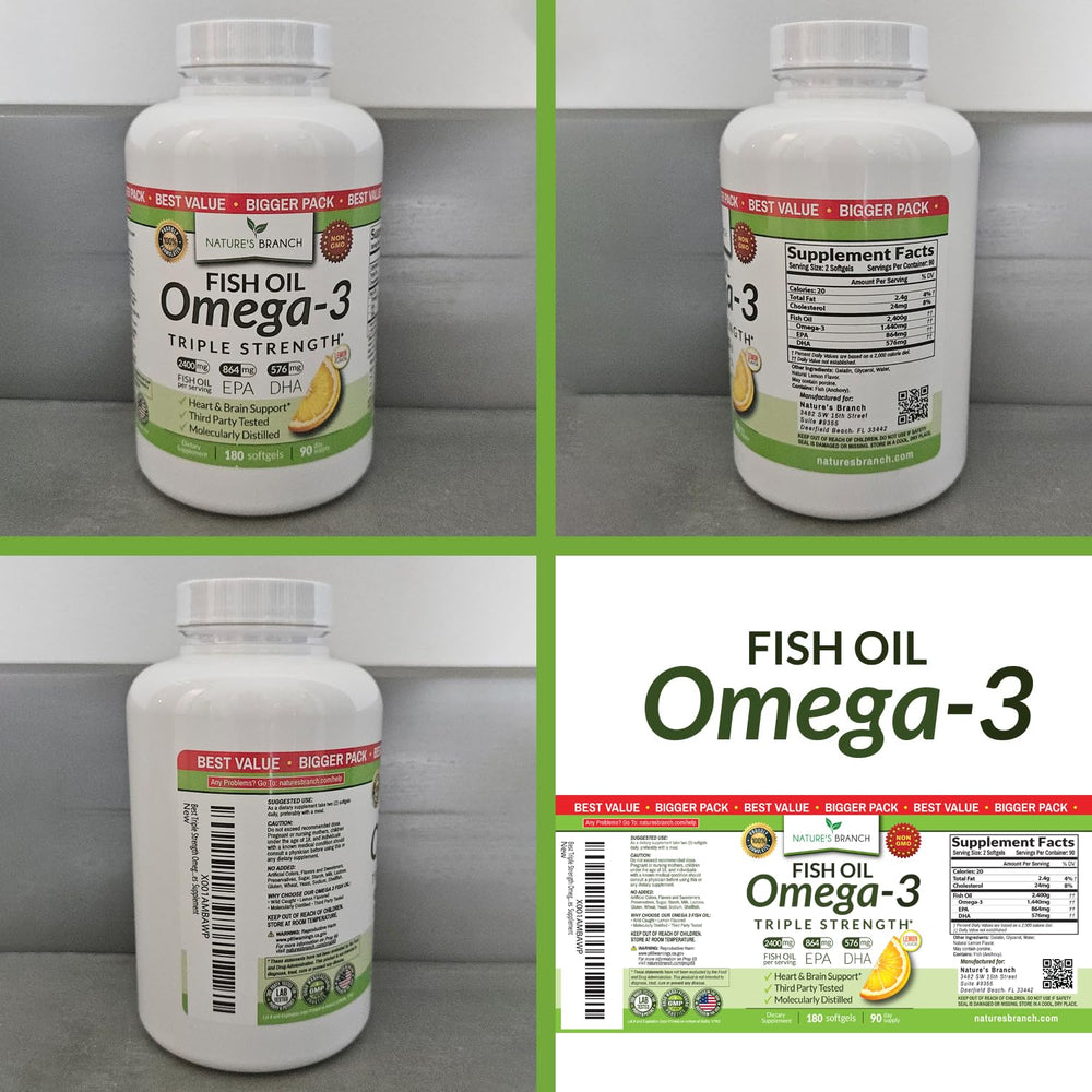 Nature's Branch three-month supply packaging image with 180 capsules