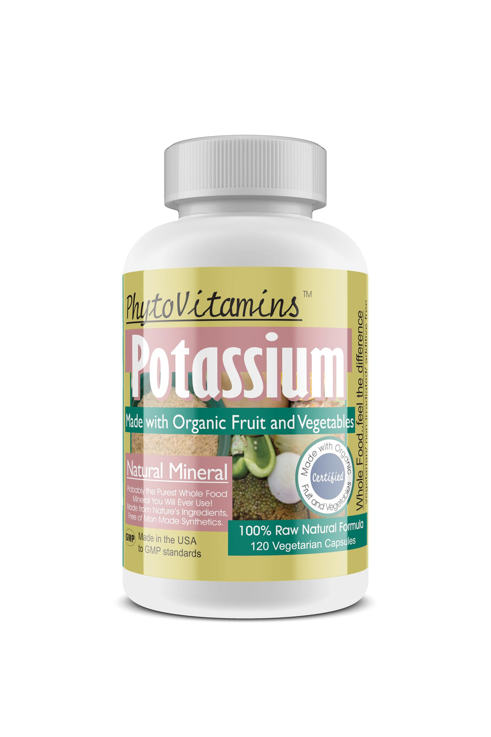 Nature's Brands Potassium capsules in a bottle for daily wellness support.
