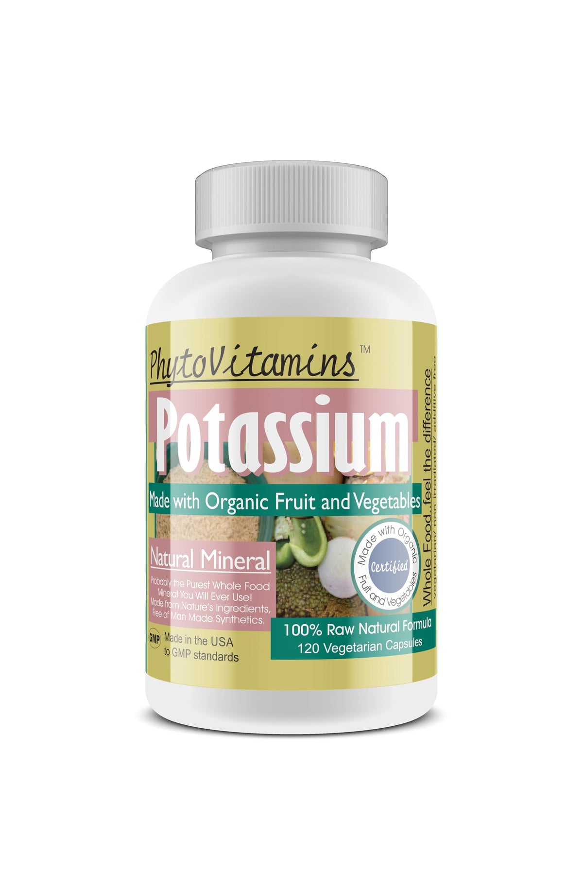 Nature's Brands Potassium capsules in a bottle for daily wellness support.