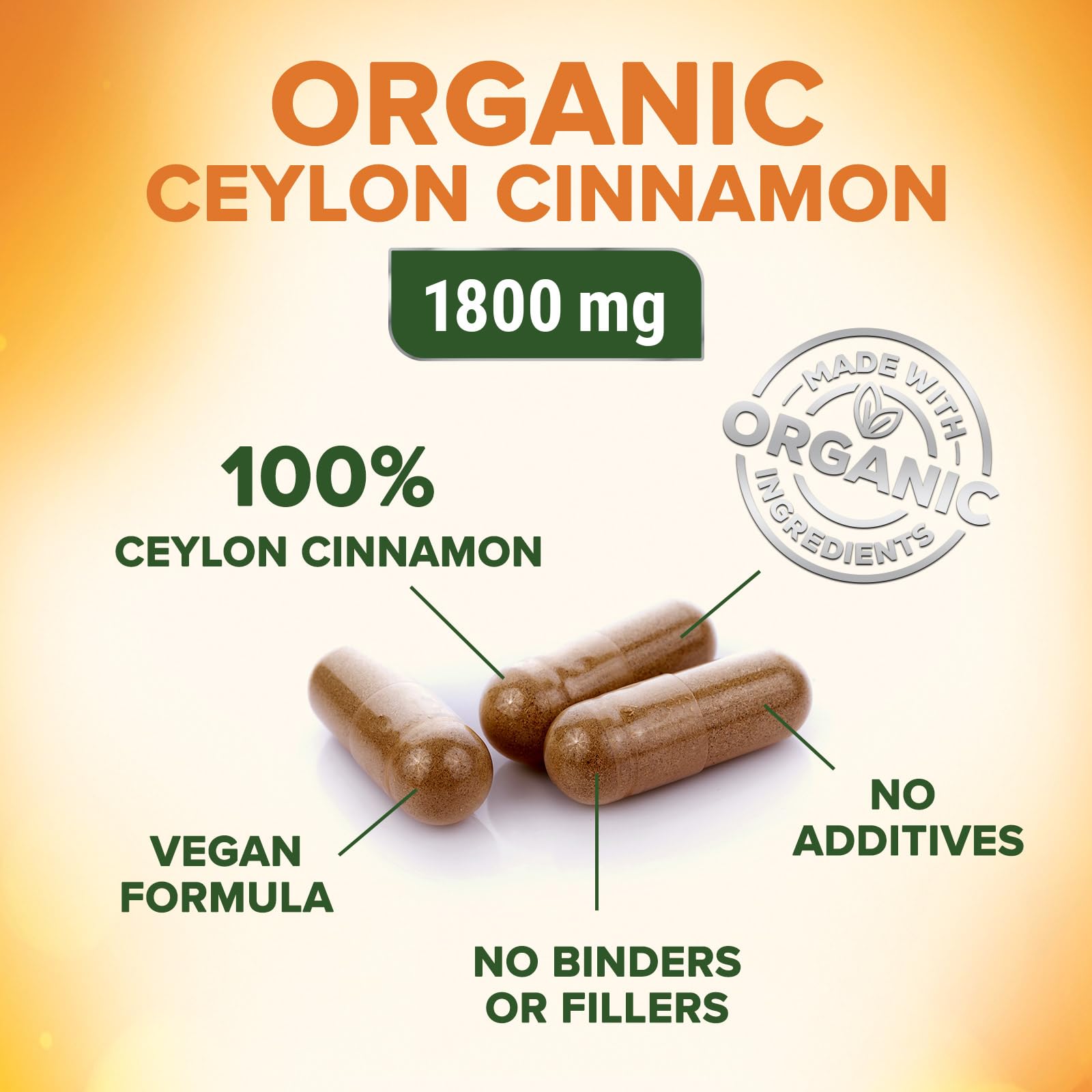Nature's Choice Ceylon Cinnamon from Sri Lanka label highlights certified organic