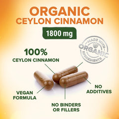 Nature's Choice Ceylon Cinnamon from Sri Lanka label highlights certified organic