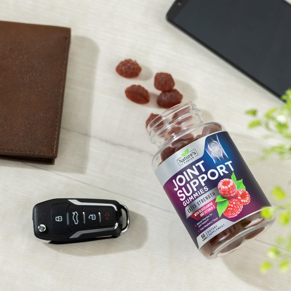 Nature's Choice Joint Support Gummies on kitchen counter suggests daily routine