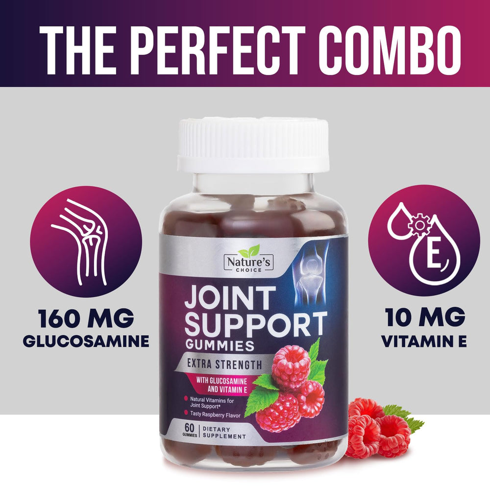 Nature's Choice Joint Support Gummies texture closeup emphasizes chewy texture
