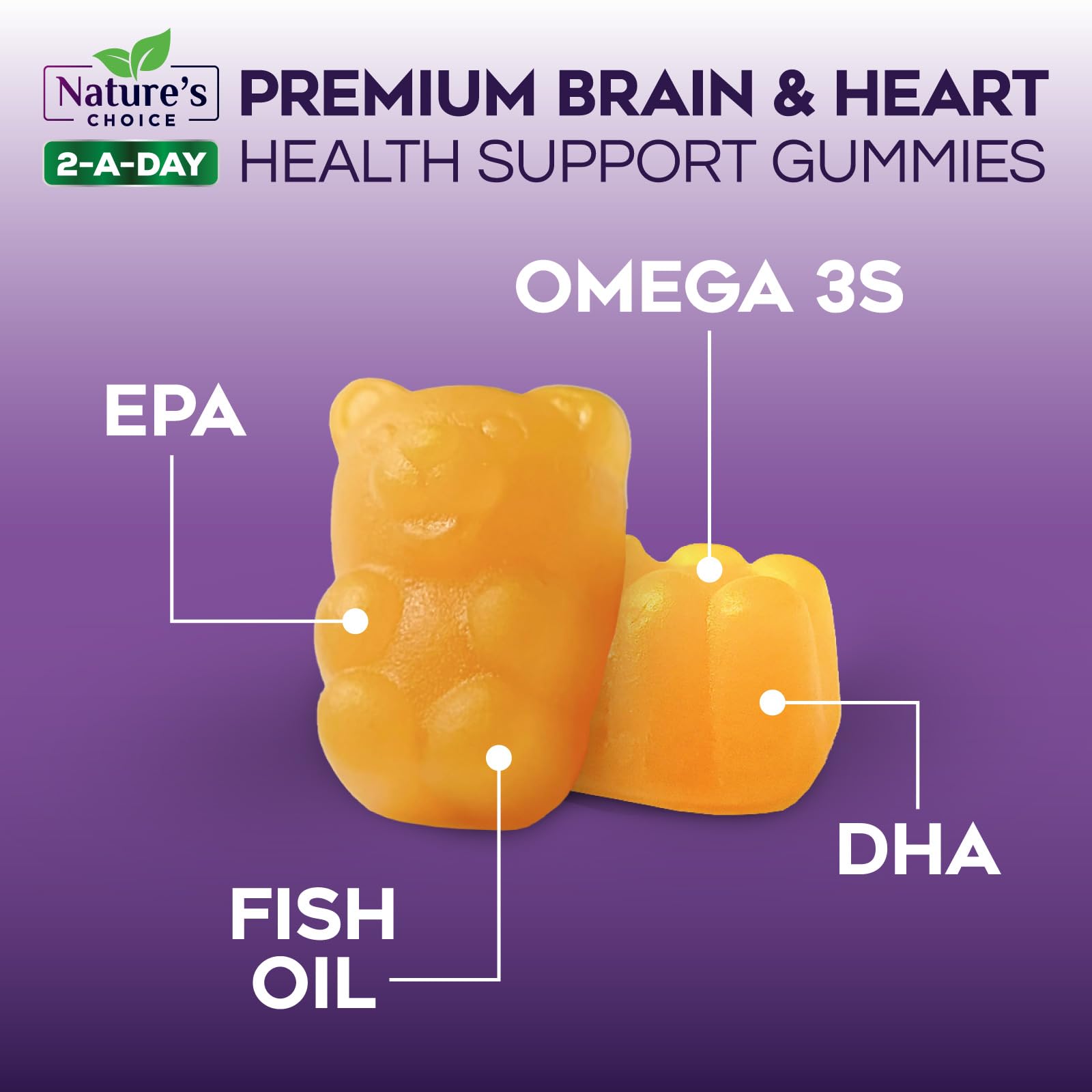 High absorption Omega 3 Gummies by Nature's Choice for better nutrient uptake.