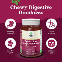 Natures Craft ACV gummies with beet root powder for natural color and nutrients.