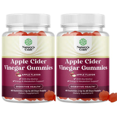 Natures Craft ACV gummies bottle with mother highlighting immune and gut support.