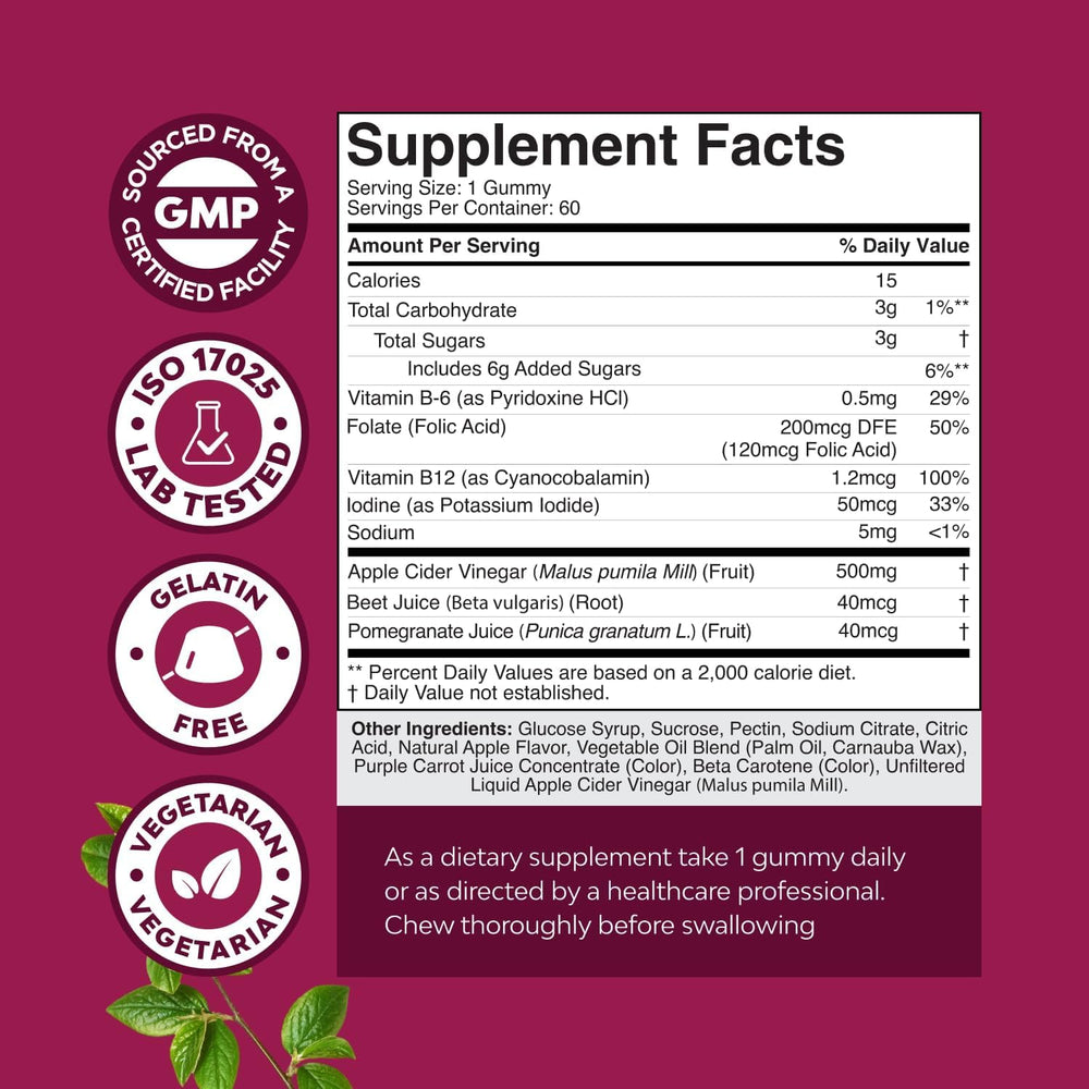 Natures Craft ACV gummies serving on countertop suggesting daily routine and energy.