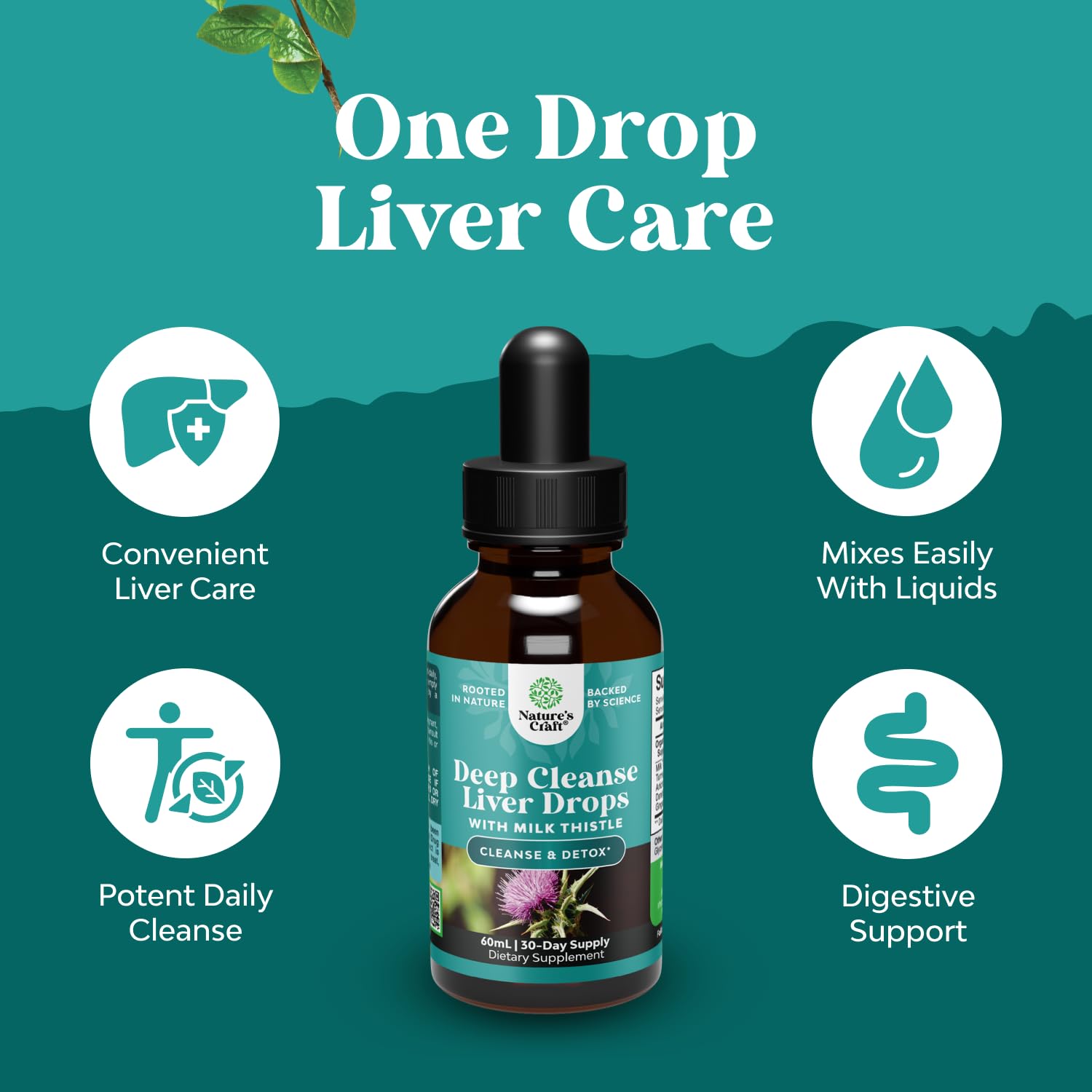 Natures Craft Artichoke Leaf Extract liquid boosts digestive comfort and liver-friendly routines.