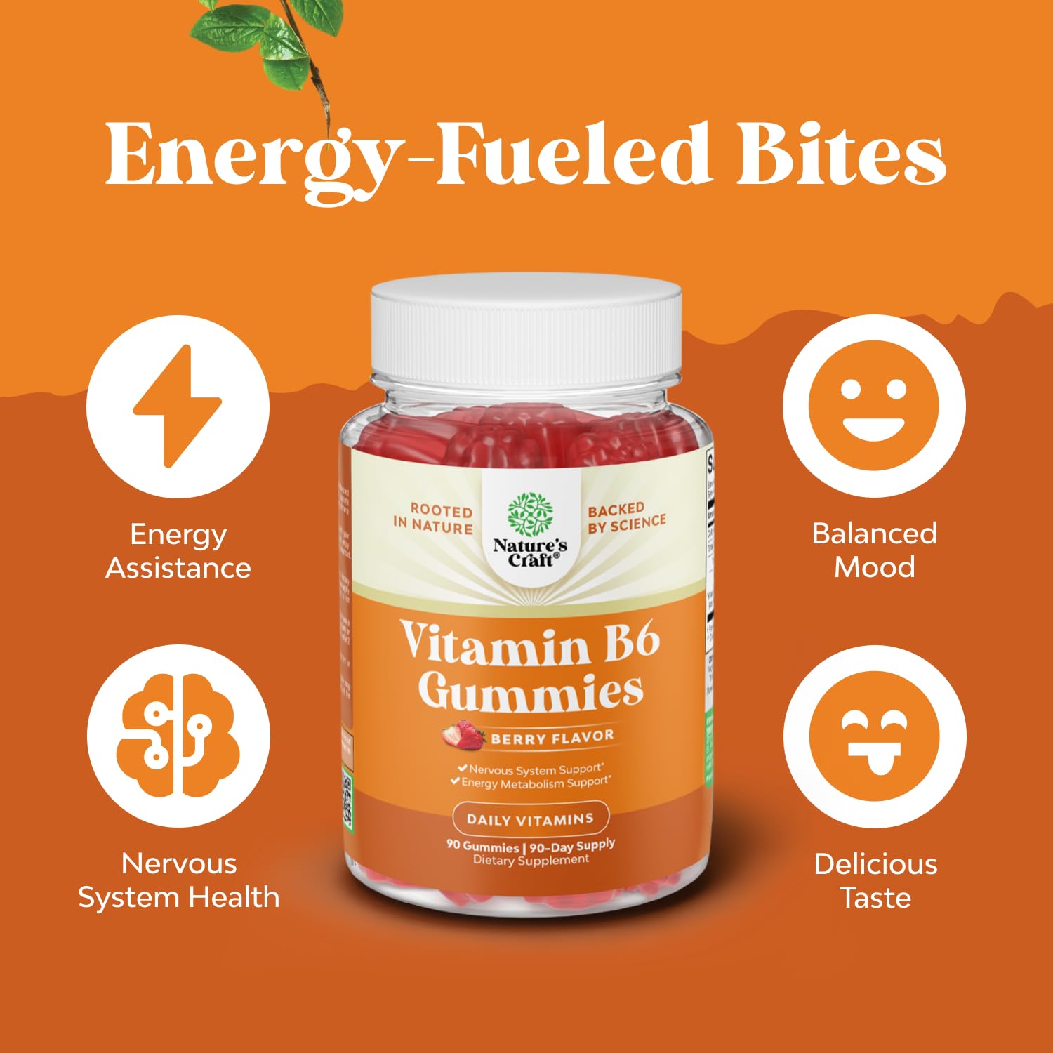 Natures Craft B6 Gummies offer potential PMS support for monthly cycles.