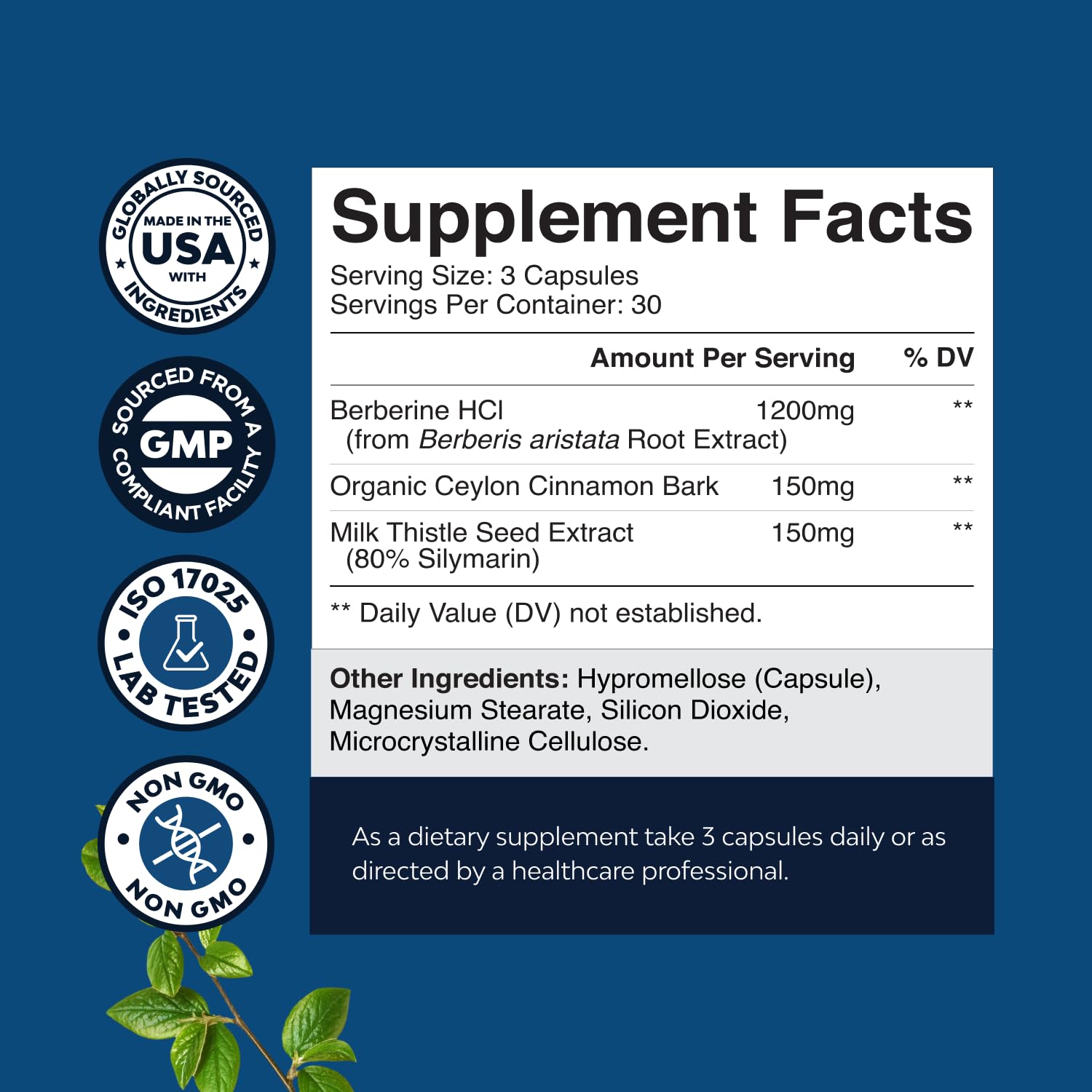 Natures Craft Balancing Berberine capsules ready for daily dosing.