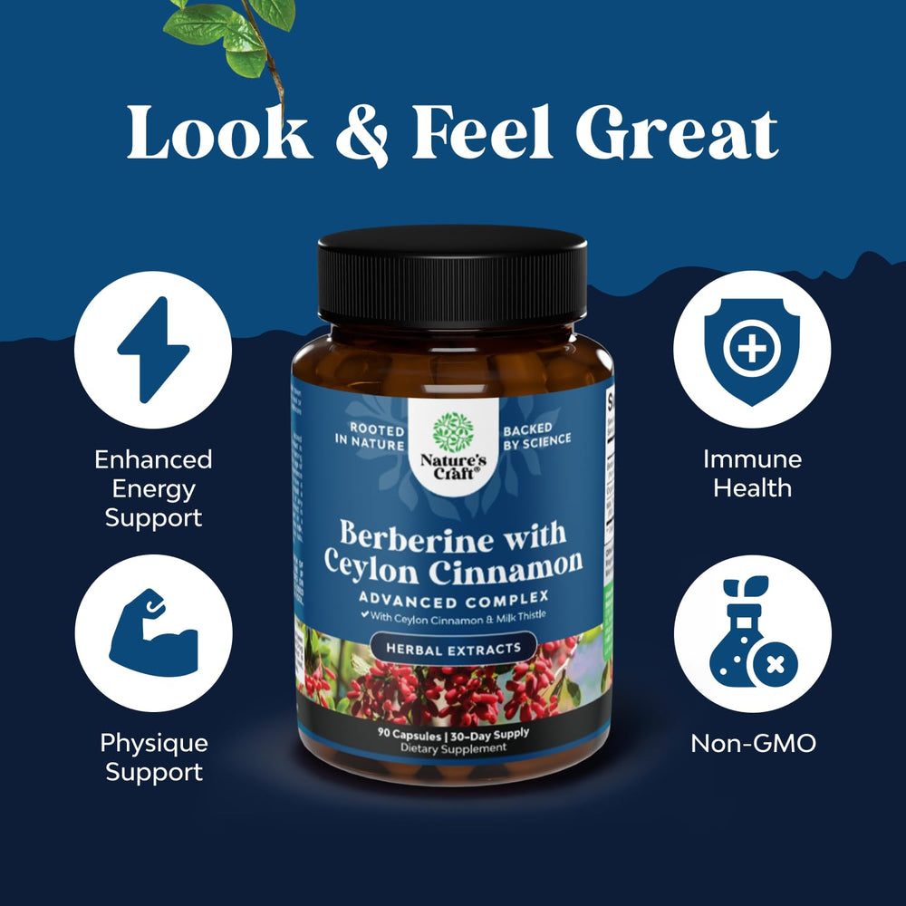 Natures Craft Balancing Berberine milk thistle capsule detail.