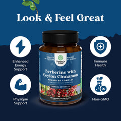 Natures Craft Balancing Berberine milk thistle capsule detail.